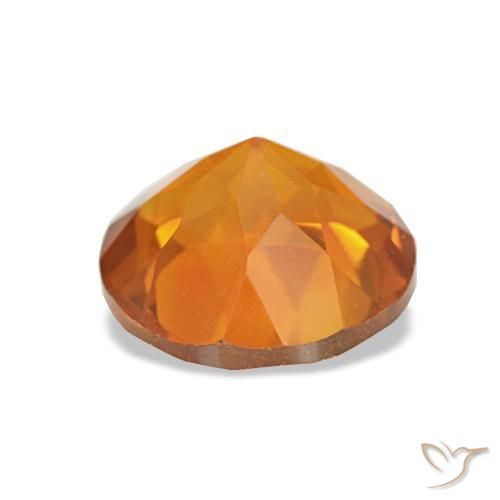 Citrine Gemstone in 8 mm (calibrated) Size for Sale, Citrine Stone in Reddish Orange Color
