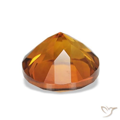 Citrine Gemstone in 8 mm (calibrated) Size for Sale, Citrine Stone in Medium Orange Color