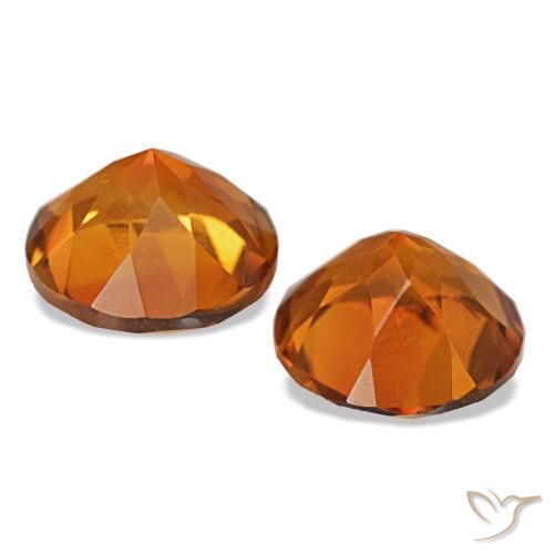Citrine Gemstones in 8 mm (calibrated) Size for Sale, Citrine Stones in Medium Orange Color