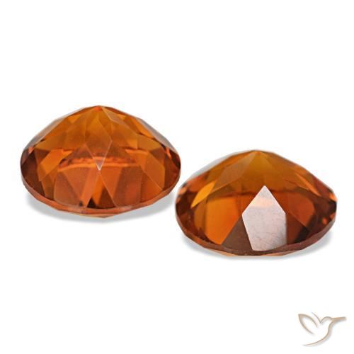 Citrine Gemstones in 8 mm (calibrated) Size for Sale, Citrine Stones in Fire Orange Color