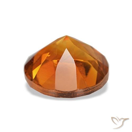 Citrine Gemstone in 8 mm (calibrated) Size for Sale, Citrine Stone in Orange Brown Color
