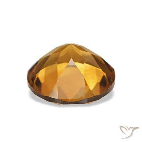Citrine Gemstone in 8 mm (calibrated) Size for Sale, Citrine Stone in Brownish Orange Color