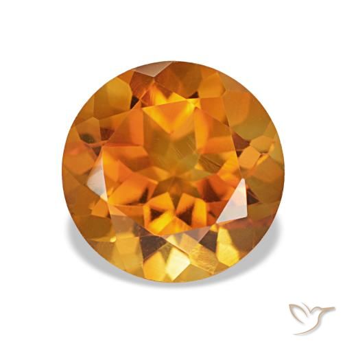 1.90Ct Orange Brown Citrine, Round, Vvs-Vs