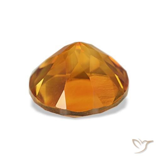 Citrine Gemstone in 8 mm (calibrated) Size for Sale, Citrine Stone in Orange Brown Color