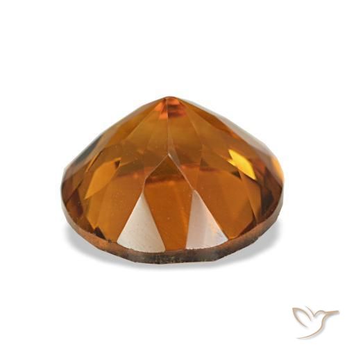 Citrine Gemstone in 8 mm (calibrated) Size for Sale, Citrine Stone in Reddish Orange Color