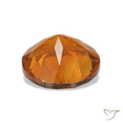Citrine Gemstone in 8 mm (calibrated) Size for Sale, Citrine Stone in Orange Brown Color