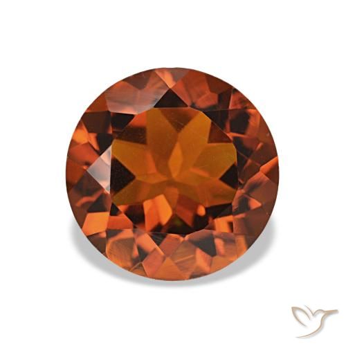 1.86ct Dark Orange Citrine Gemstones, Round, VS