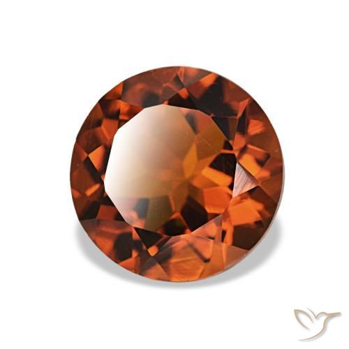1.86 ct Orange Citrine Stone, Natural Citrine in Round Facet Shape for Sale