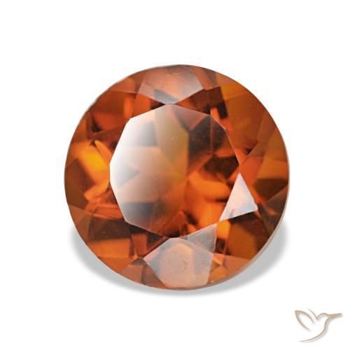 1.96 ct Orange Citrine Stone, Natural Citrine in Round Facet Shape for Sale