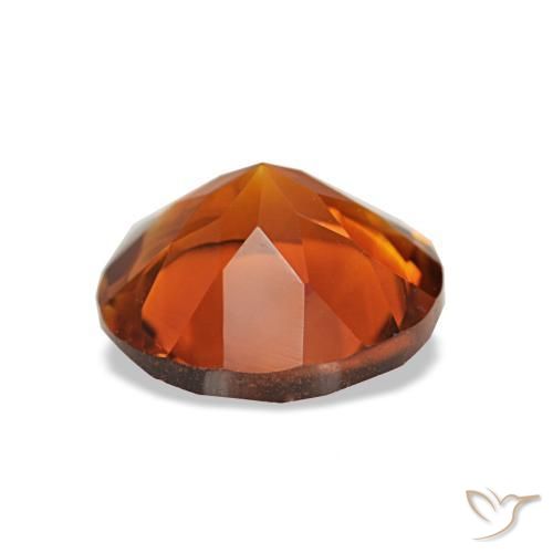 Citrine Gemstone in 8 mm (calibrated) Size for Sale, Citrine Stone in Medium Orange Color