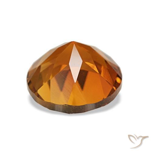 Citrine Gemstone in 8 mm (calibrated) Size for Sale, Citrine Stone in Medium Orange Color