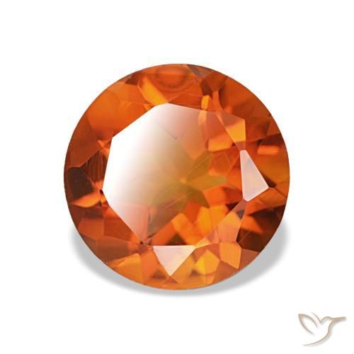 1.80 ct Orange Citrine Stone, Natural Citrine in Round Facet Shape for Sale