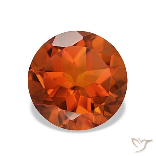 1.88Ct Deep Orange Citrine, Round, Vvs