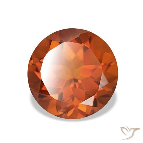 1.88 ct Orange Citrine Stone, Natural Citrine in Round Facet Shape for Sale