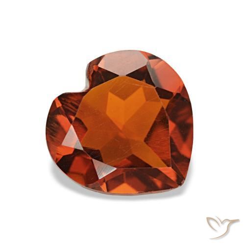 1.00 ct Orange Citrine Stone, Natural Citrine in Heart Facet Shape for Sale