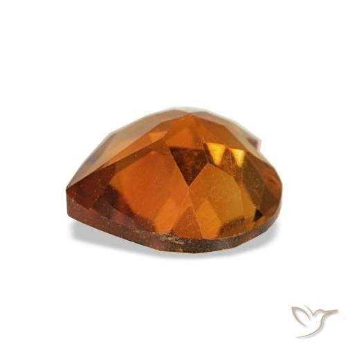 Citrine Gemstone in 7 x 6.7 mm Size for Sale, Citrine Stone in Deep Orange Color