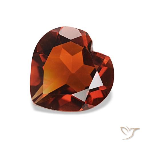 1.07ct Deep Orange - Brown Citrine, Heart, VVS