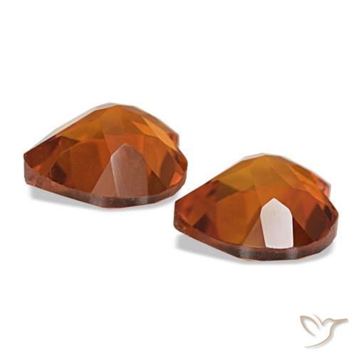 Citrine Gemstones in 7 x 7 mm (calibrated) Size for Sale, Citrine Stones in Medium Orange Color
