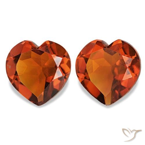 2.09ctw Reddish Orange Citrine, Heart, VS