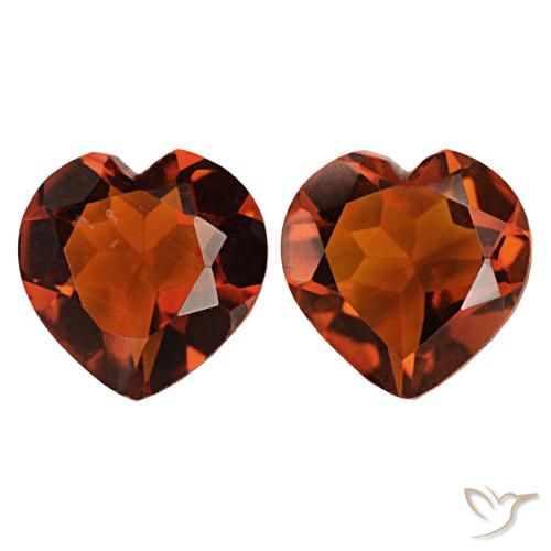 1.93ctw Deep Reddish Orange Citrine, Heart, VVS