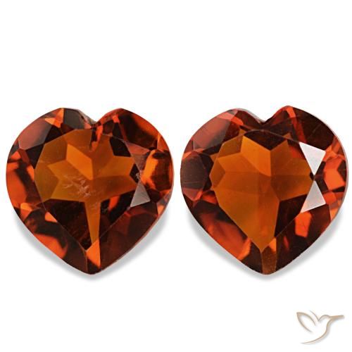 2.11Ctw Deep Orange Citrine, Heart, Vs