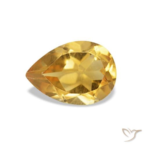 0.69ct Golden Citrine, Pear Shape, VVS