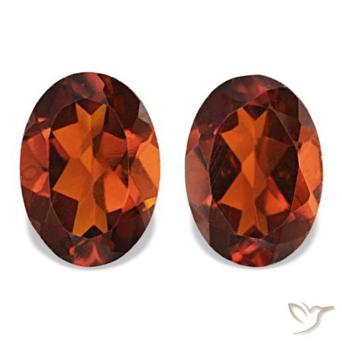 1.31 ctw Orange Citrine Gemstones, Citrine Gems in Oval Facet Shape for Sale.