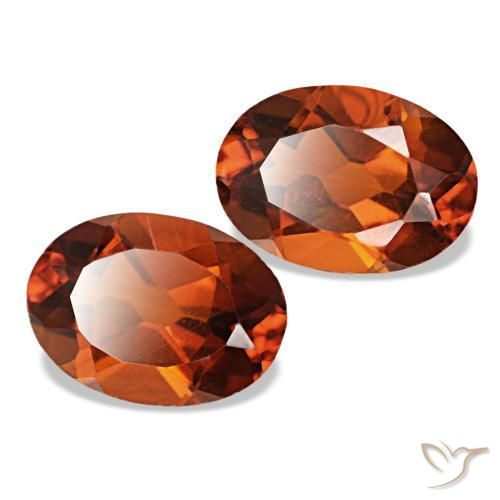 1.35 ctw Orange Citrine Stones, Natural Citrine in Oval Facet Shape for Sale