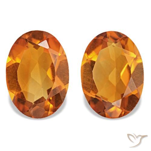 1.31ctw Medium Orange Citrine, Oval, VS