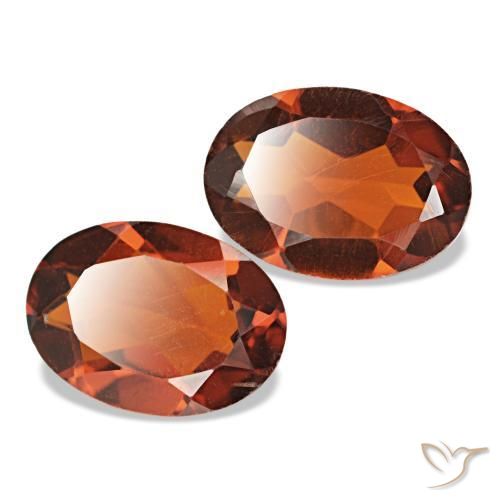 1.27 ctw Orange Citrine Stones, Natural Citrine in Oval Facet Shape for Sale