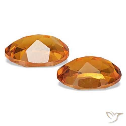 Citrine Gemstones in 7 x 5 mm (calibrated) Size for Sale, Citrine Stones in Orange Brown Color