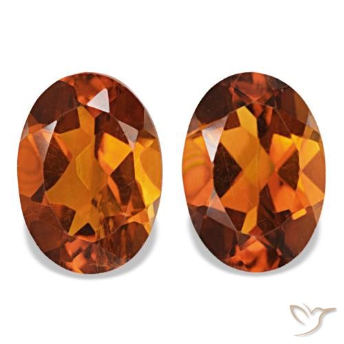 1.51Ctw Medium Orange Citrine, Oval, Vs