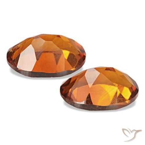 Citrine Gemstones in 7 x 5 mm (calibrated) Size for Sale, Citrine Stones in Medium Orange Color