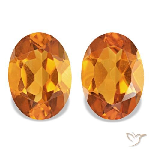 1.58ctw Orange Brown Citrine, Oval, VS