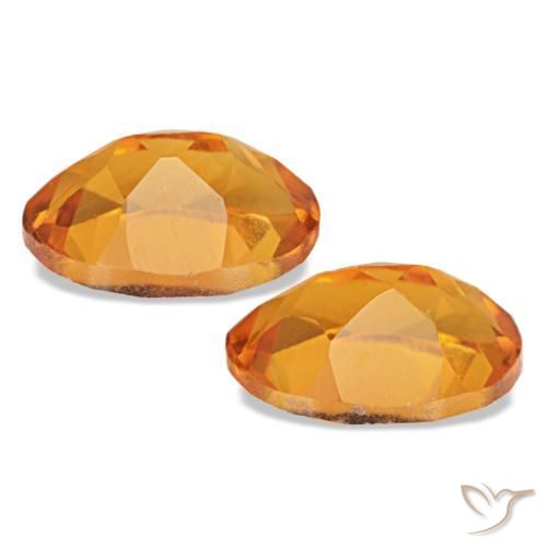 Citrine Gemstones in 7 x 5 mm (calibrated) Size for Sale, Citrine Stones in Orange Brown Color