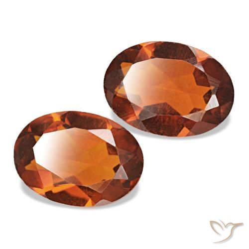 1.20 ctw Orange Citrine Stones, Natural Citrine in Oval Facet Shape for Sale