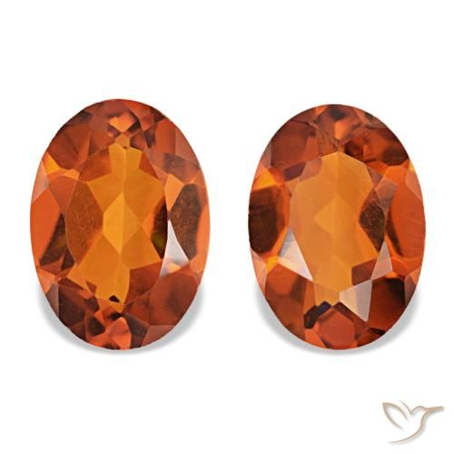 1.31Ctw Fire Orange Citrine, Oval, Vs