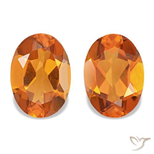 1.46Ctw Orange Brown Citrine, Oval, Vs