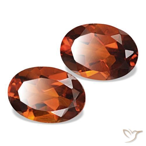 1.42 ctw Orange Citrine Stones, Natural Citrine in Oval Facet Shape for Sale