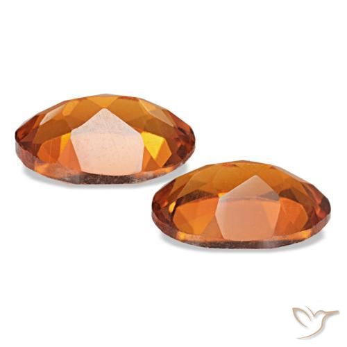 Citrine Gemstones in 7 x 5 mm (calibrated) Size for Sale, Citrine Stones in Medium Dark-Orange Color