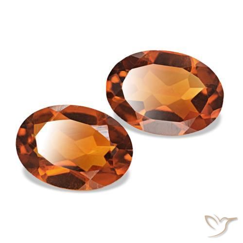 1.31 ctw Orange Citrine Stones, Natural Citrine in Oval Facet Shape for Sale