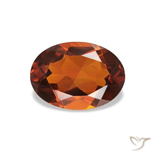 0.61 ct Orange Citrine Gemstone, Citrine Gem in Oval Facet Shape for Sale.
