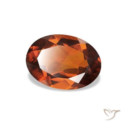 0.61 ct Orange Citrine Stone, Natural Citrine in Oval Facet Shape for Sale