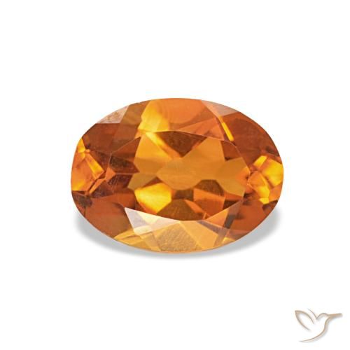 0.64ct Orange Citrine, Oval, VVS-VS