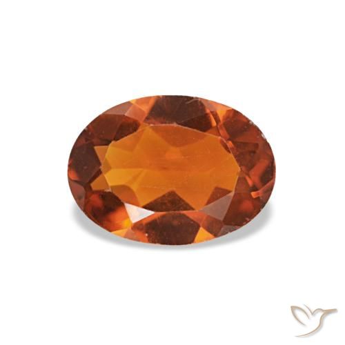 0.61Ct Deep Orange Citrine, Oval, Vvs-Vs