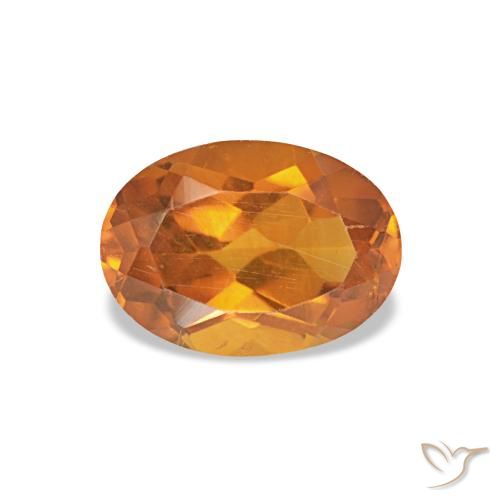 0.69Ct Medium Orange Citrine, Oval, Vs