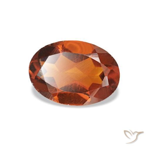 0.66 ct Orange Citrine Stone, Natural Citrine in Oval Facet Shape for Sale