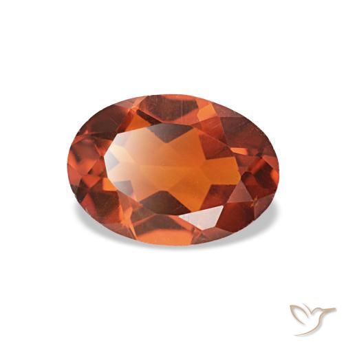 0.67 ct Orange Citrine Stone, Natural Citrine in Oval Facet Shape for Sale