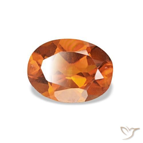 0.64 ct Orange Citrine Stone, Natural Citrine in Oval Facet Shape for Sale