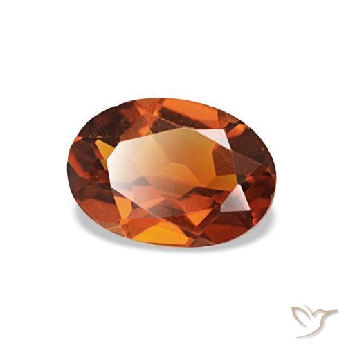 0.60 ct Orange Citrine Stone, Natural Citrine in Oval Facet Shape for Sale
